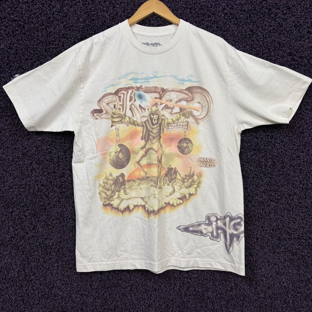 Travis Scott Utopia Tour Skitzo Circus Maximus Rap T-Shirt L